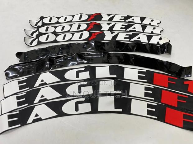 8pcs Goodyear F1 Tire Decals – Racing Style Upgrade