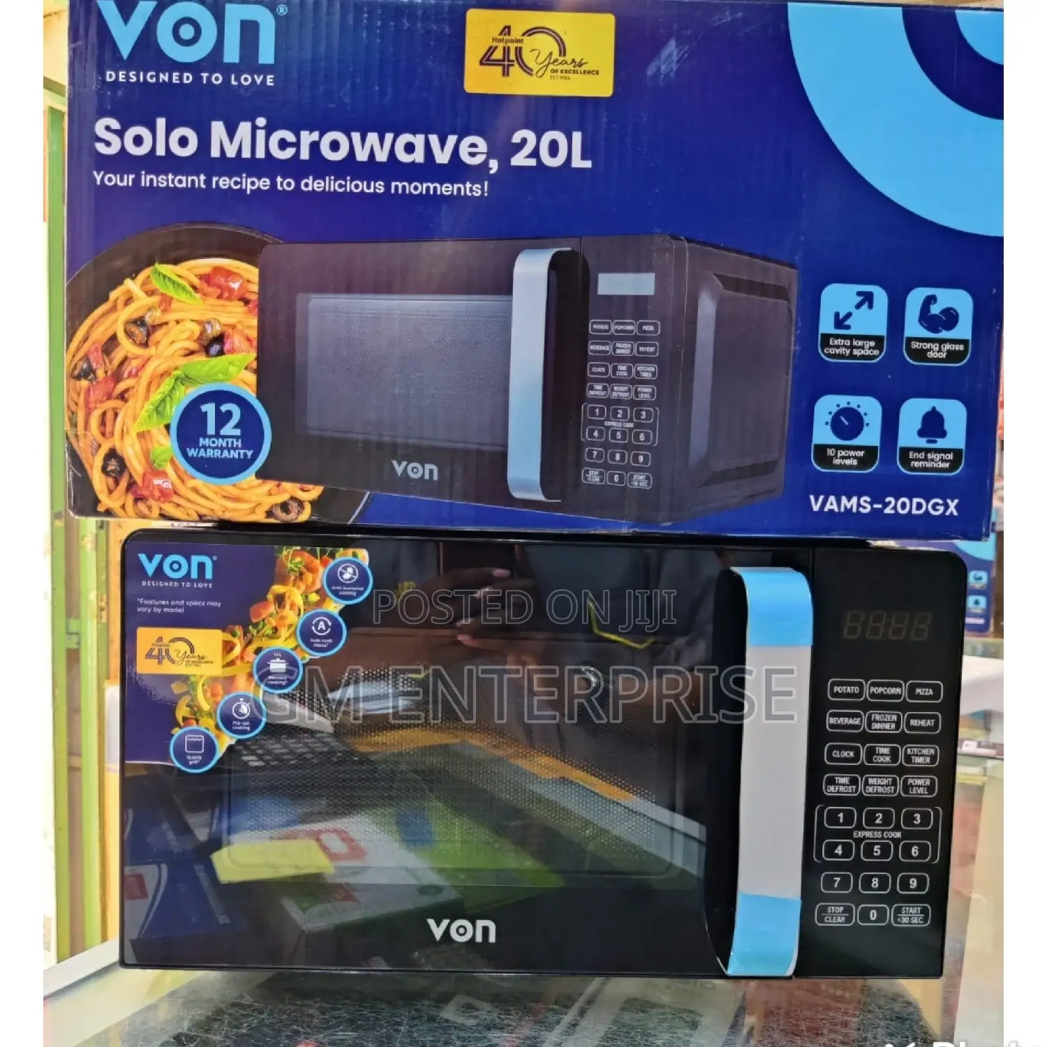 *Von Microwave 20l Digital 20dgx