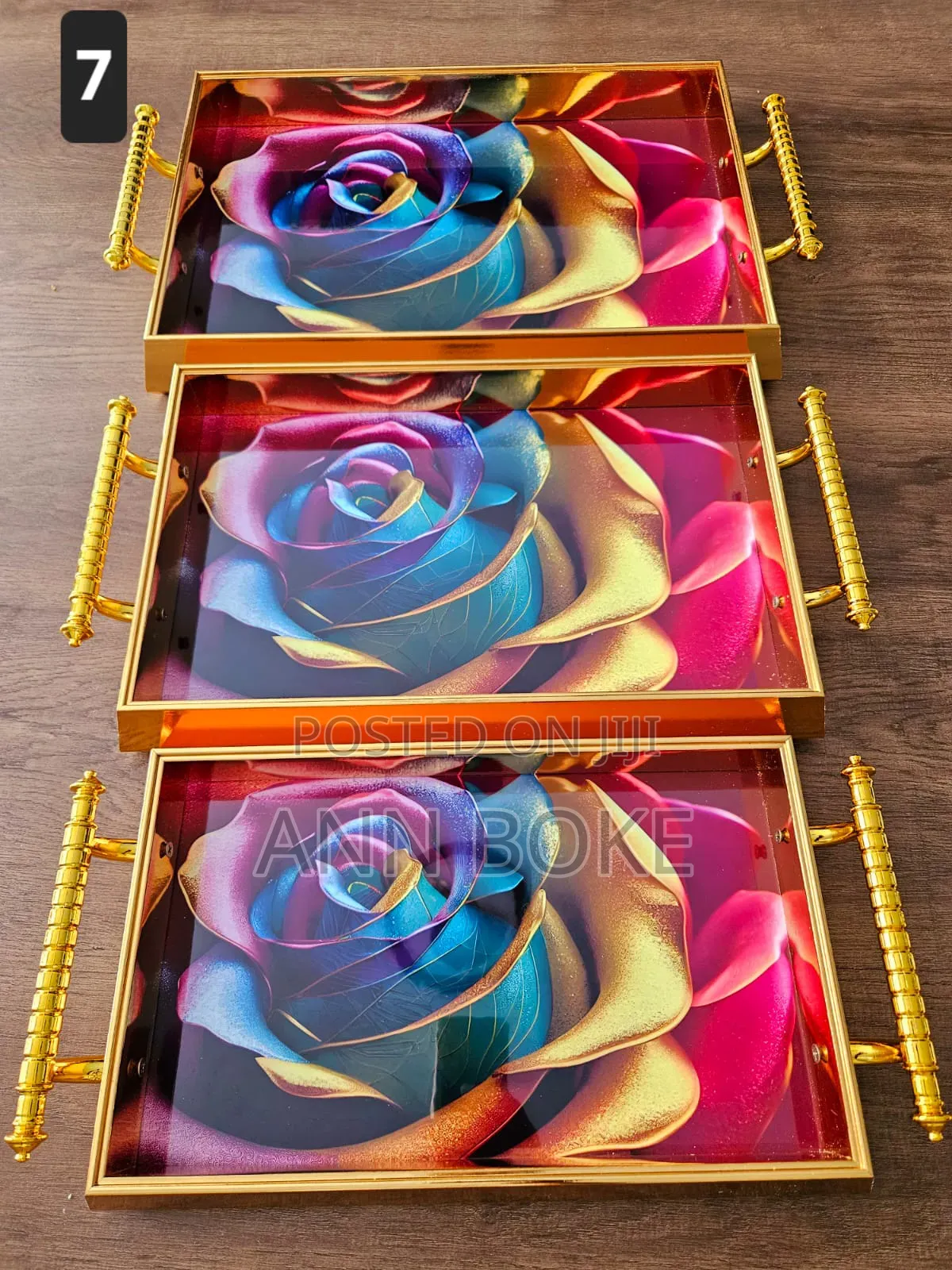 *Quality Wooden Tray Set At