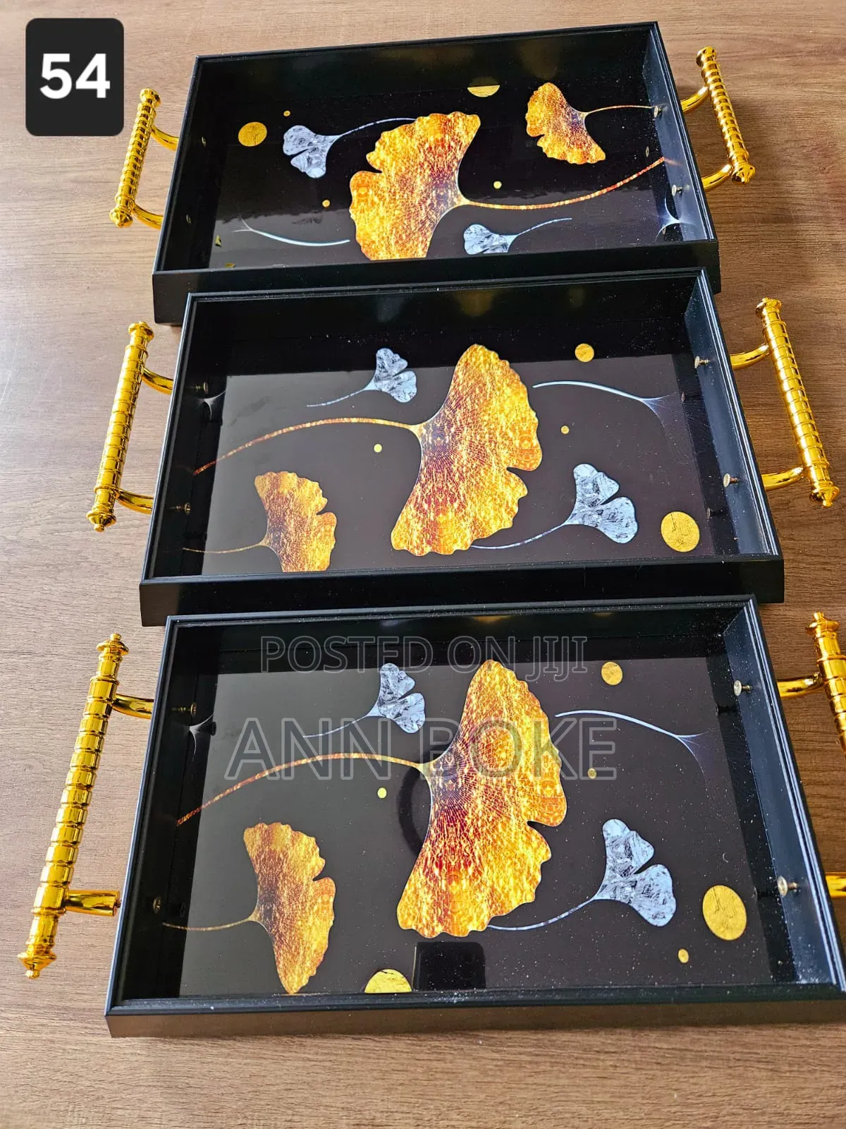 *Quality Wooden Tray Set At