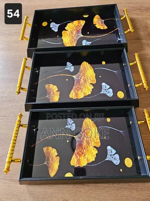 *Quality Wooden Tray Set At
