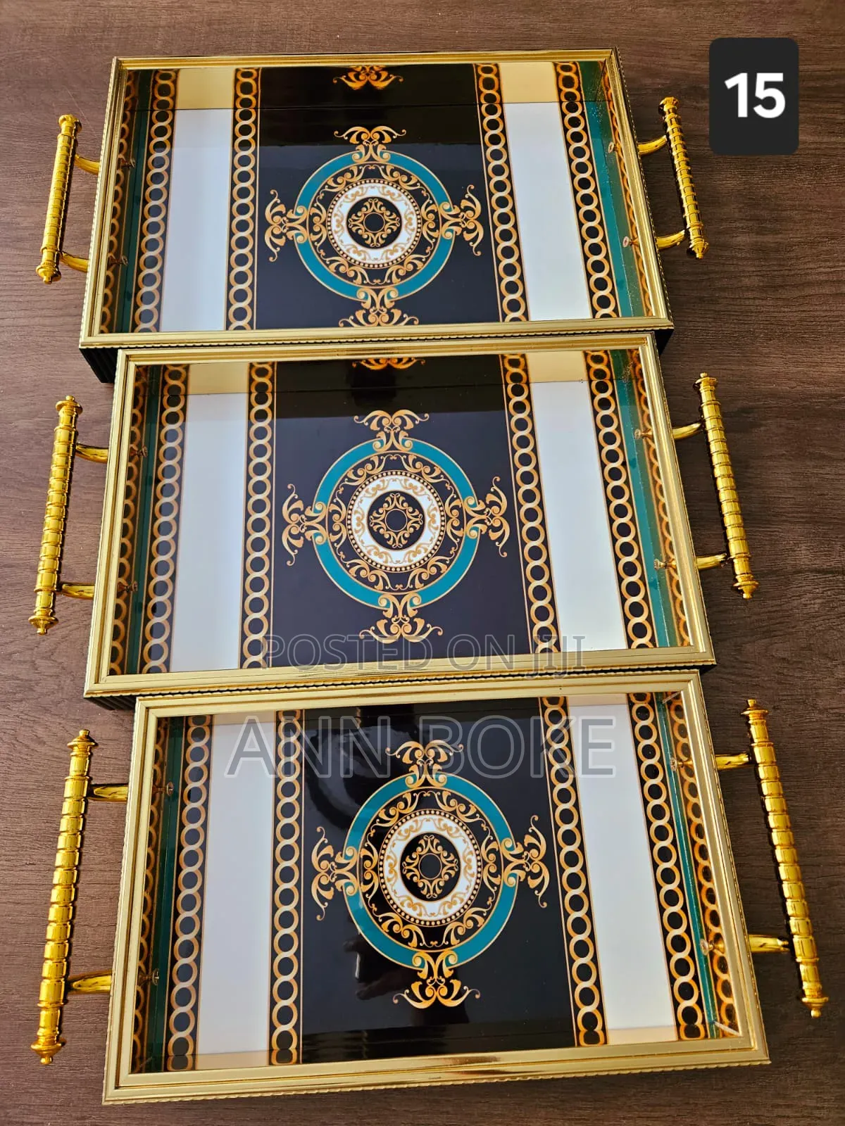 *Quality Wooden Tray Set At