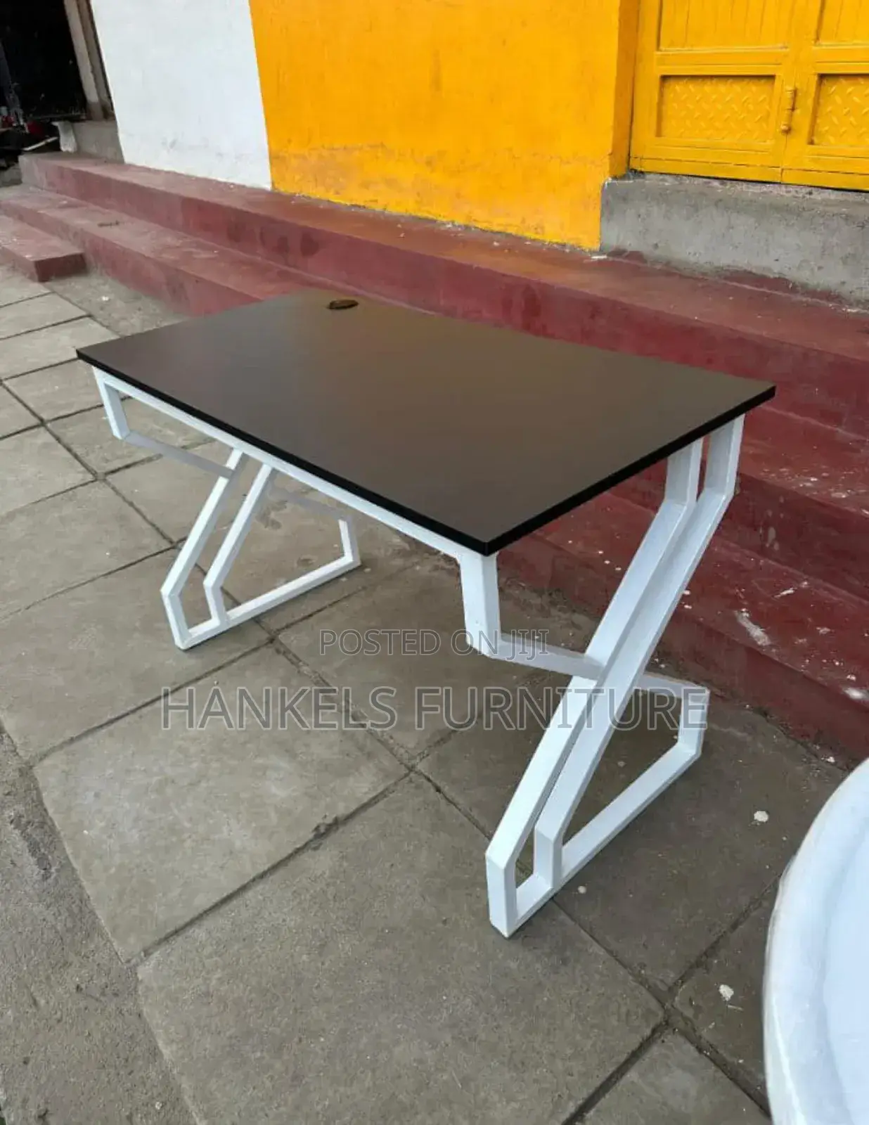 White Gray White Gray Desk