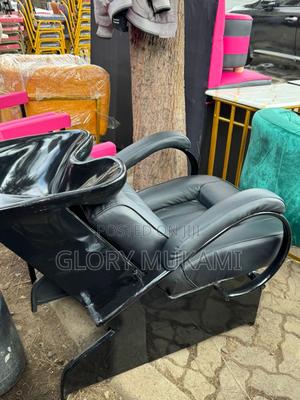 Black Leather Salon Sink - thumbnail 2