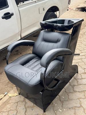 Black Leather Salon Sink - thumbnail 2