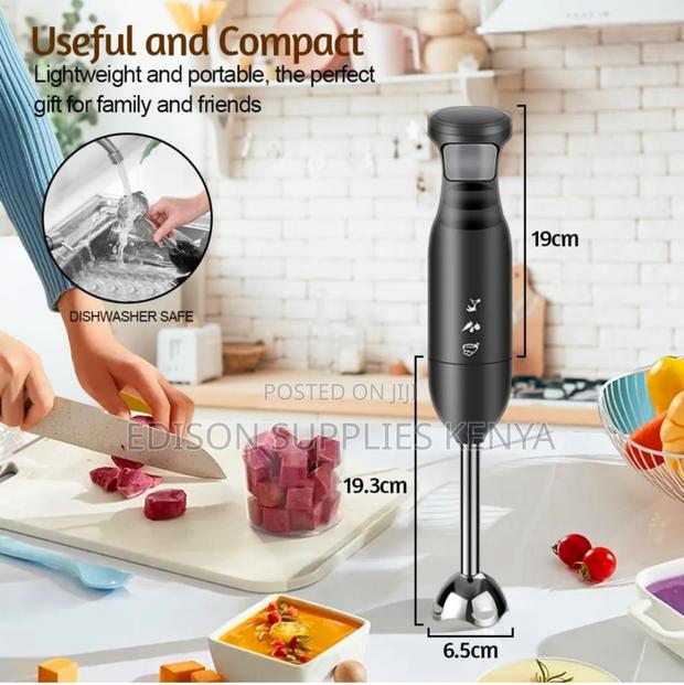 Hand Blender Immersion Blender 800 Watt Puree Smoothie Maker - thumbnail 5