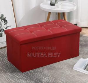 Black,Cream,Red Coffee Brawn Ottoman Storage Box - main view