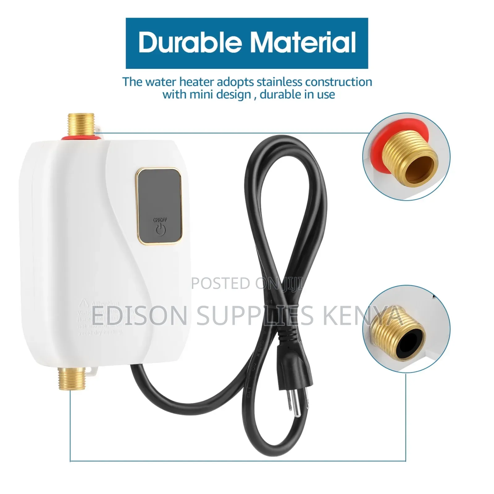 Instant Undersink Water Heater Tap Top Plug for Bathtub Salon Kitchen