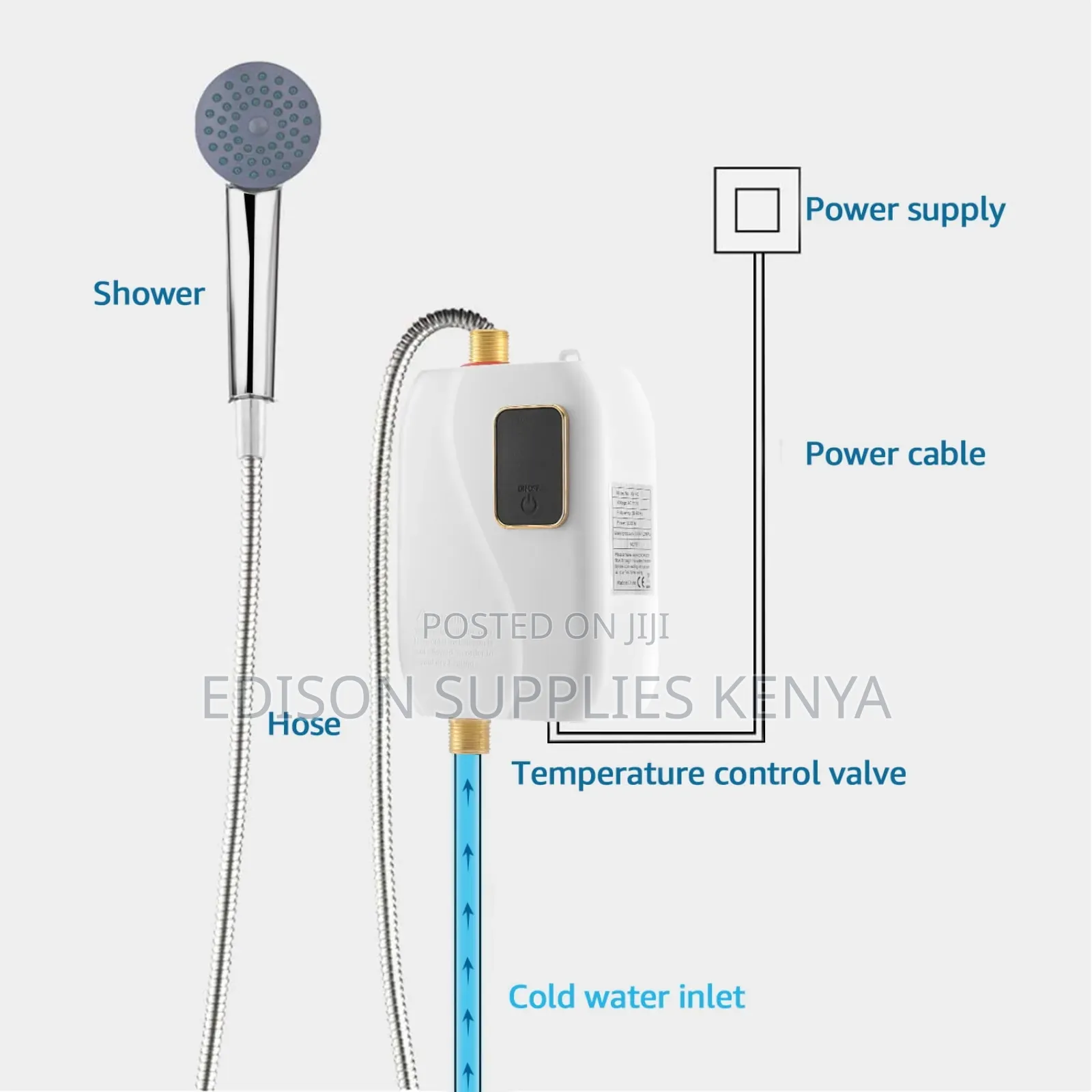 Instant Undersink Water Heater Tap Top Plug for Bathtub Salon Kitchen