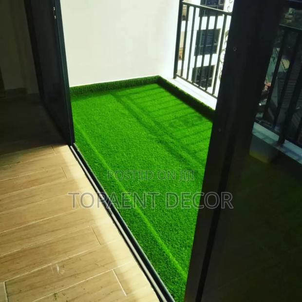 Balcony View Well Installed Artificial Grass Carpet