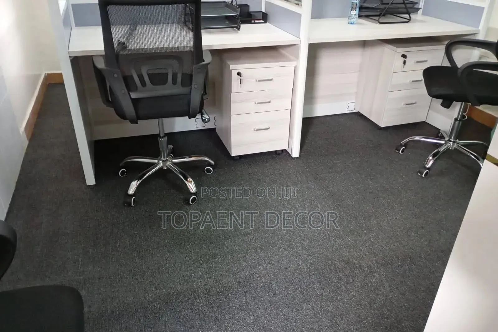 Office Dark Grey Timeless Design Wall To Wall Carpets