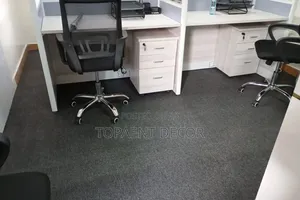 Office Dark Grey Timeless Design Wall To Wall Carpets