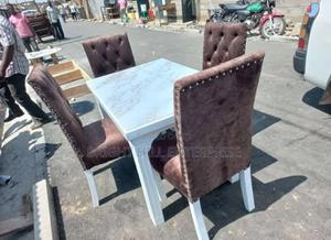 White Dining Set 4 Seater - main view