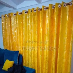 Eyelates Hand Washable Window Yellow Curtains
