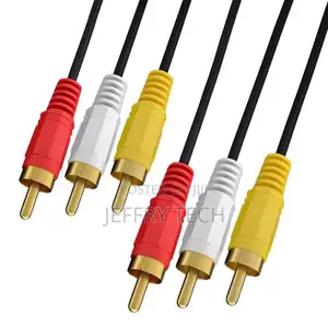 Capsys 3 Rca Male to Male Audio Video Cable 5m Slim Cord