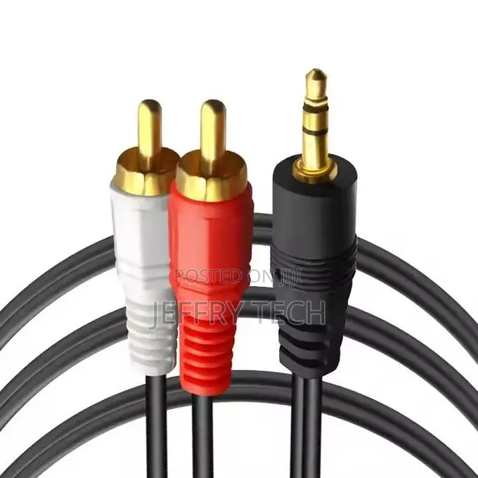 Caps 3.5mm Jack Male to 2rca Male Auxiliary Audio Cable 10m