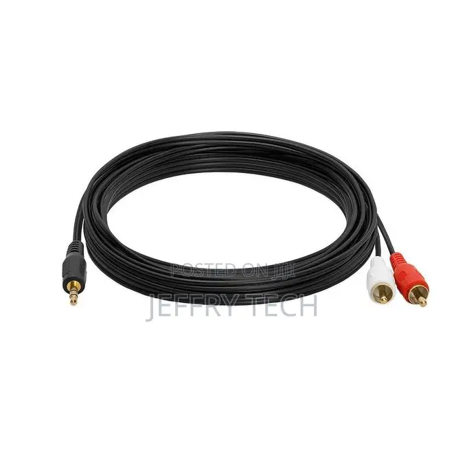 Caps 3.5mm Jack Male to 2rca Male Auxiliary Audio Cable 10m