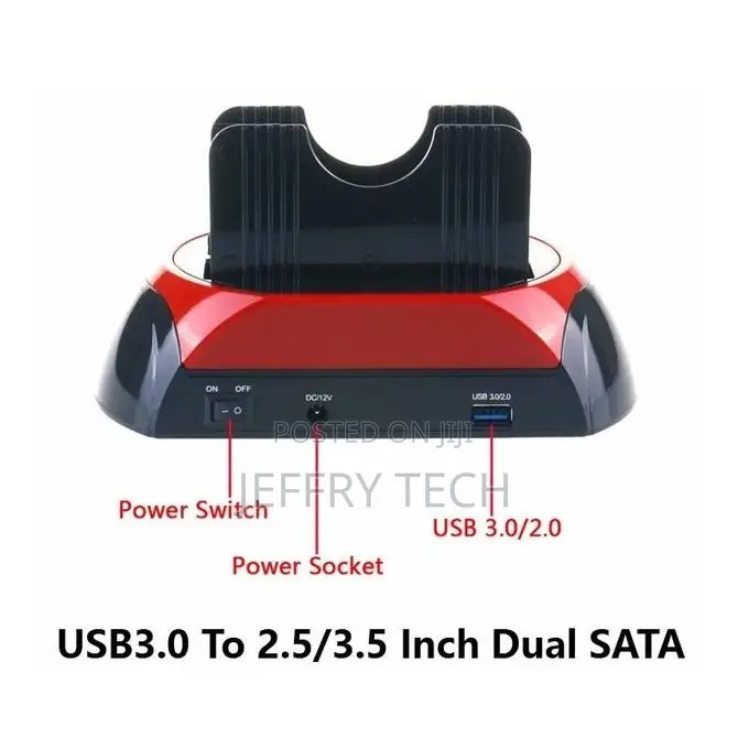 Dual 2.5" and 3.5" Sata Hard Drive Docking Station 576u3