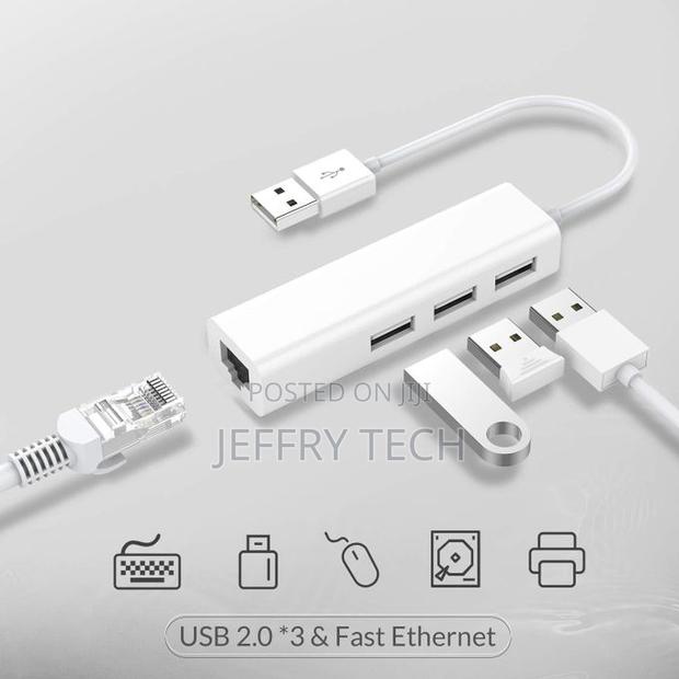 Usb Type-C to Rj45 Adapter 3-Port Usb Hub Compatible With - thumbnail 3