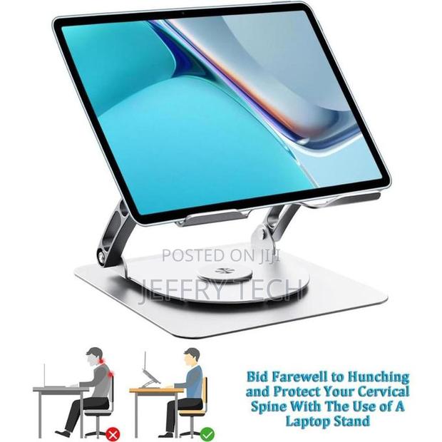 360° Rotating Ergonomic Foldable Aluminum Alloy Laptop Stand - thumbnail 5