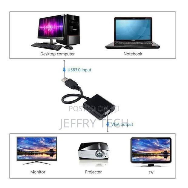 Usb 3.0 Male to Vga Female Multi-Display Video Adapter - thumbnail 3