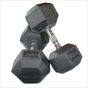 30kg Hexagon Dumbbells -New - thumbnail 2