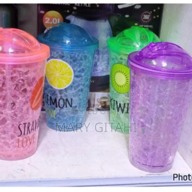 Stylish Double Wall Frost Ice Smoothie Cup