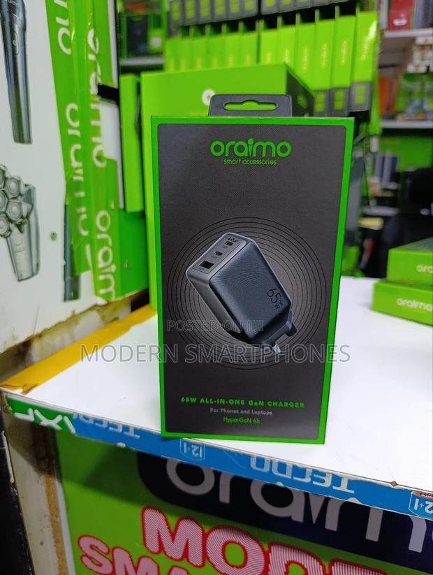 Oraimo Hypergan 65 65w Gan Wall Charger Kit 100w Cc Cable - main view