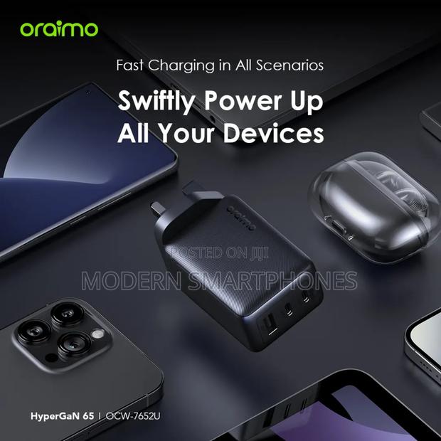 Oraimo Hypergan 65 65w Gan Wall Charger Kit With 100w - thumbnail 3