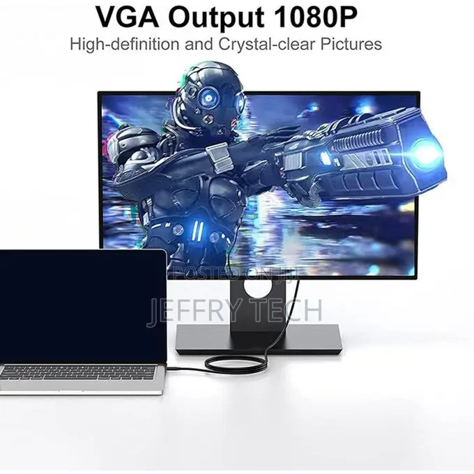 Usb Type-C Male to Vga Male Cable 1.8 M