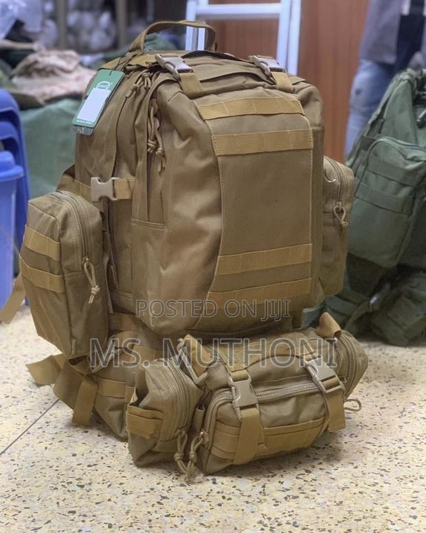 Khaki 55 L Tactical Hiking Backpack - thumbnail 3