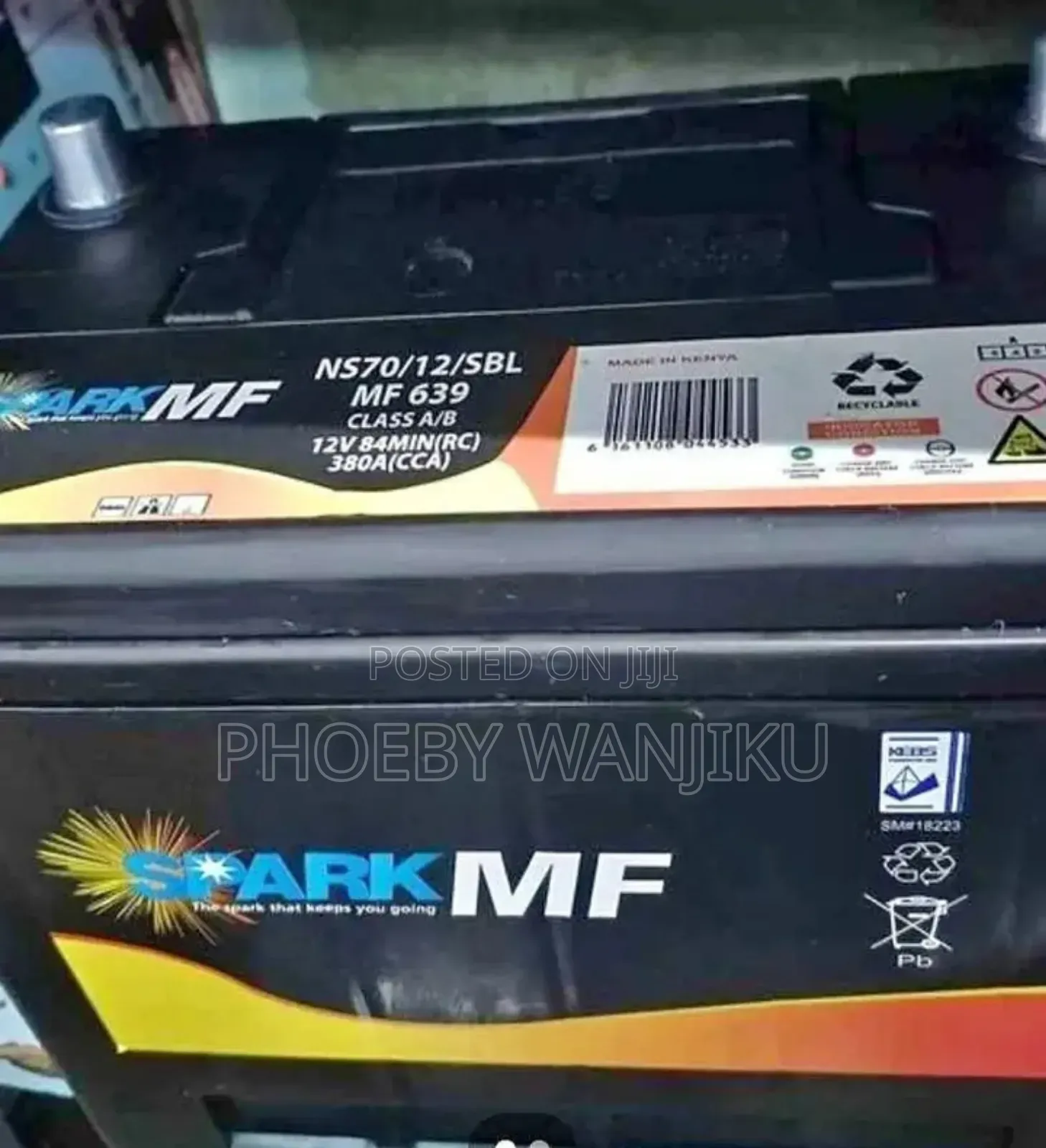 Spark Mf Ns70 Car Battery