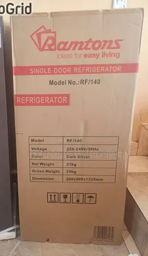 Ramtons Rf/140-Single Door 180lt Direct Cool Fridge-Silver ,