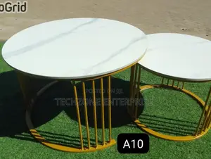 New Luxury Pure Ceramic Marble Top Nesting Coffee Table