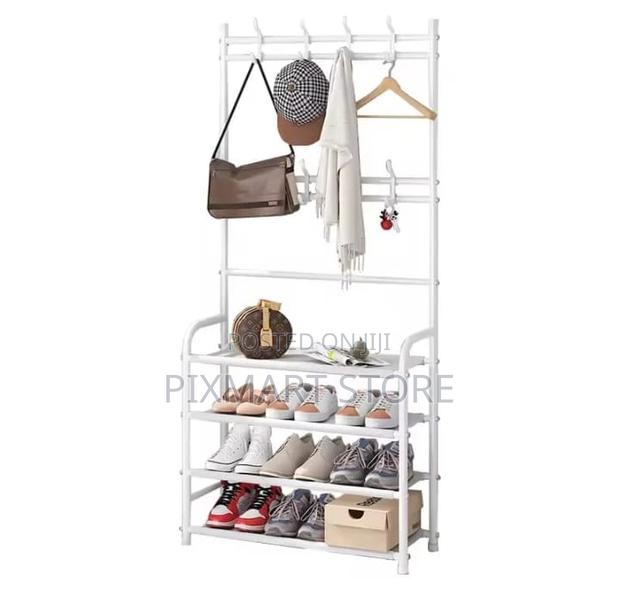 Shoe Rack With Hanger – Space Saving Stylish - main view
