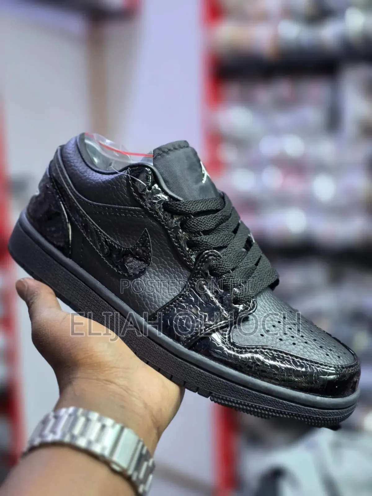Air Jordan 1 Low "Shinny"All Black