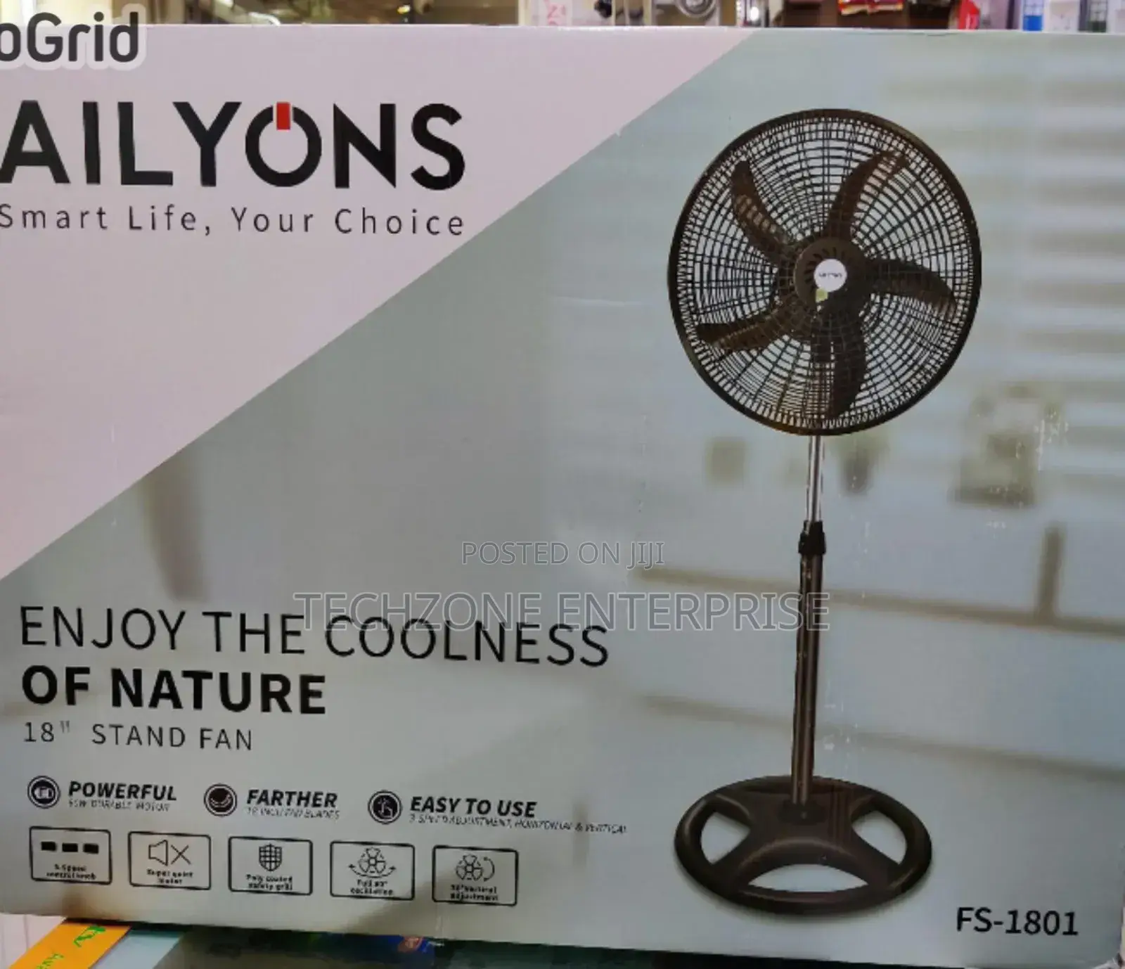 Ailyons Fs-1801 18′′ Standing Fans With Adjustable Height