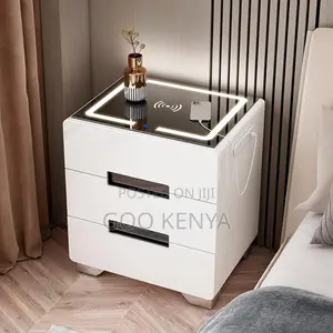 Home Cabinet ; 3 Drawer Nightstand Wireless Charger Cabinet