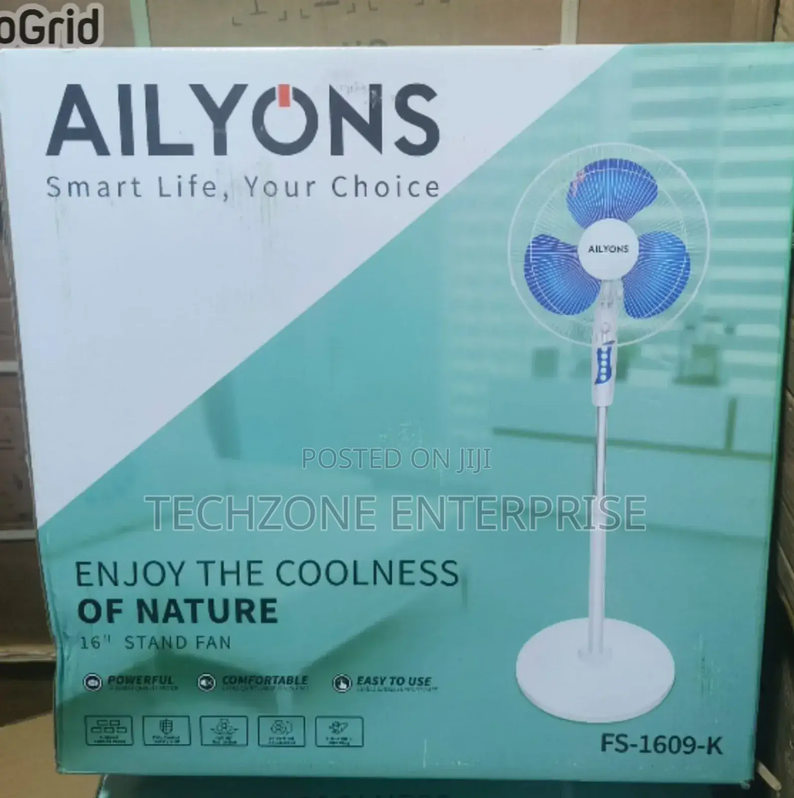 White Ailyons 16 Inch Quality Standing Fan
