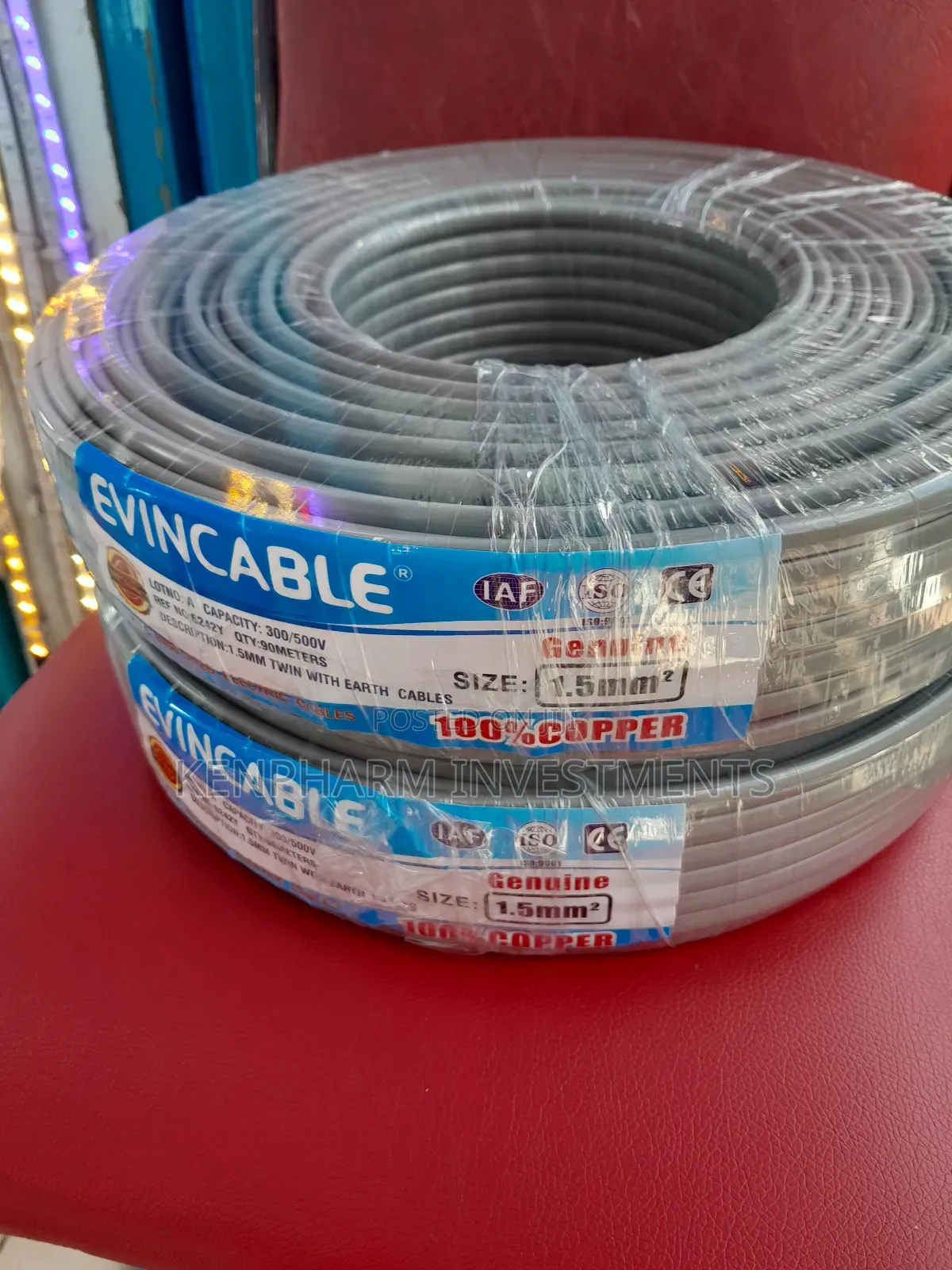 1.5mm Twin With Earth Copper Cable, Evincable; Ev1502