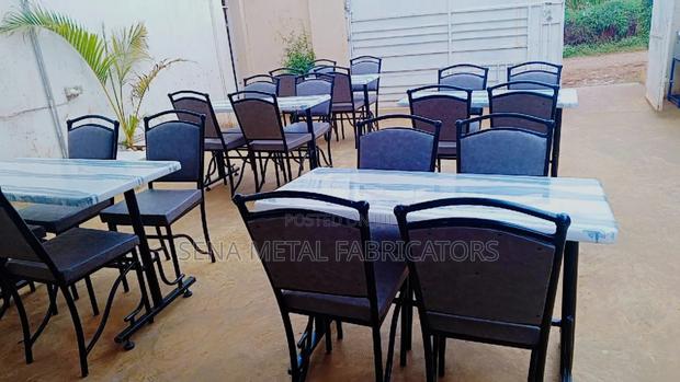 Restaurant Dining Set.Grey Seats Black Frame. - thumbnail 2