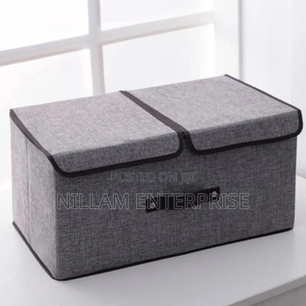 Foldable Cotton Linen Closet Storage Box - main view