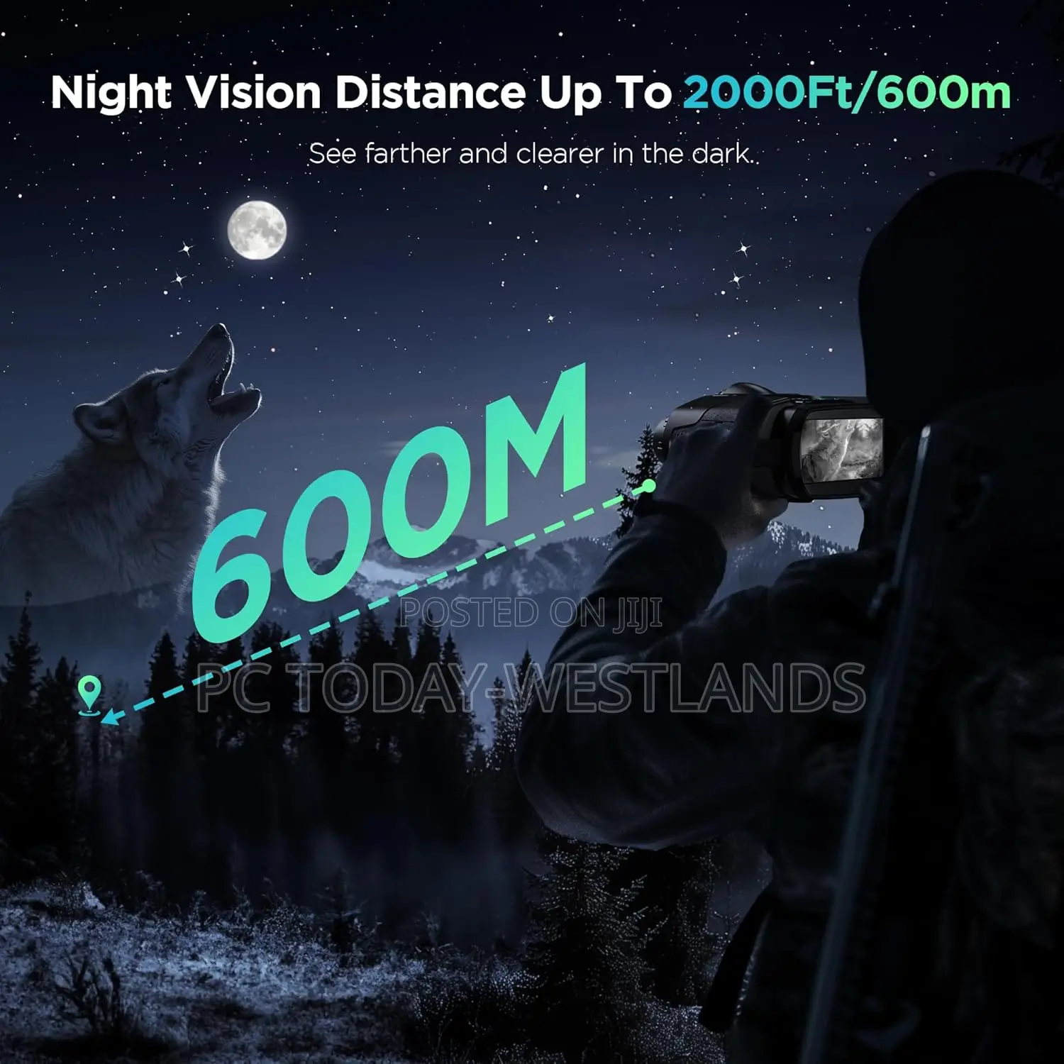 Night Vision Goggles 2000 Feet Infrared Binoculars + 64gb