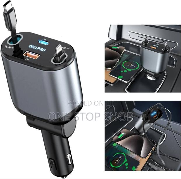 Retractable Car Charger Type X Fast Charging