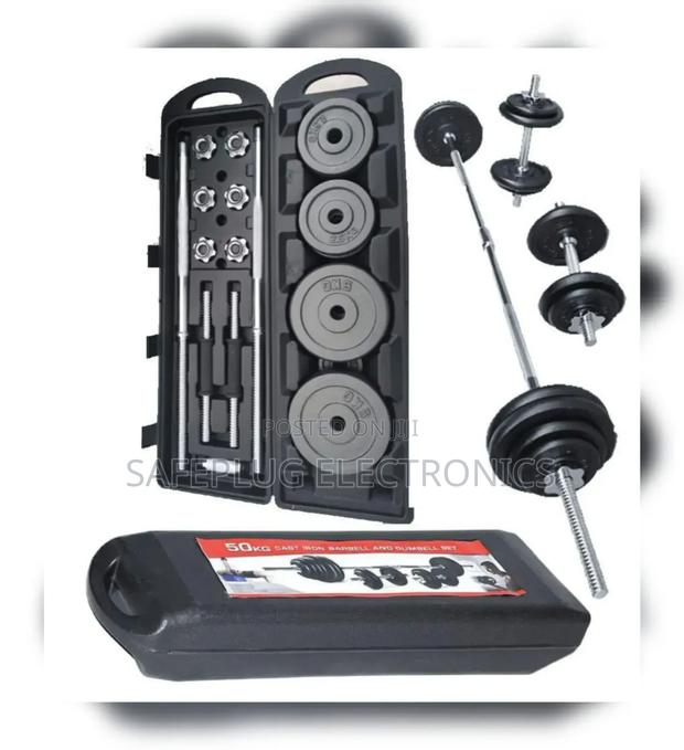 50kg York Weight Set – Adjustable Dumbbells Barbell - main view
