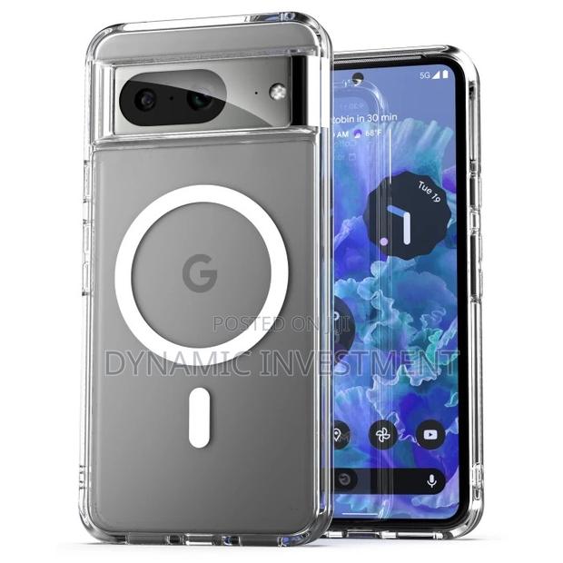 Google Pixel 8 Case Magsafe Clear Crystal Clear Cover !! - thumbnail 2