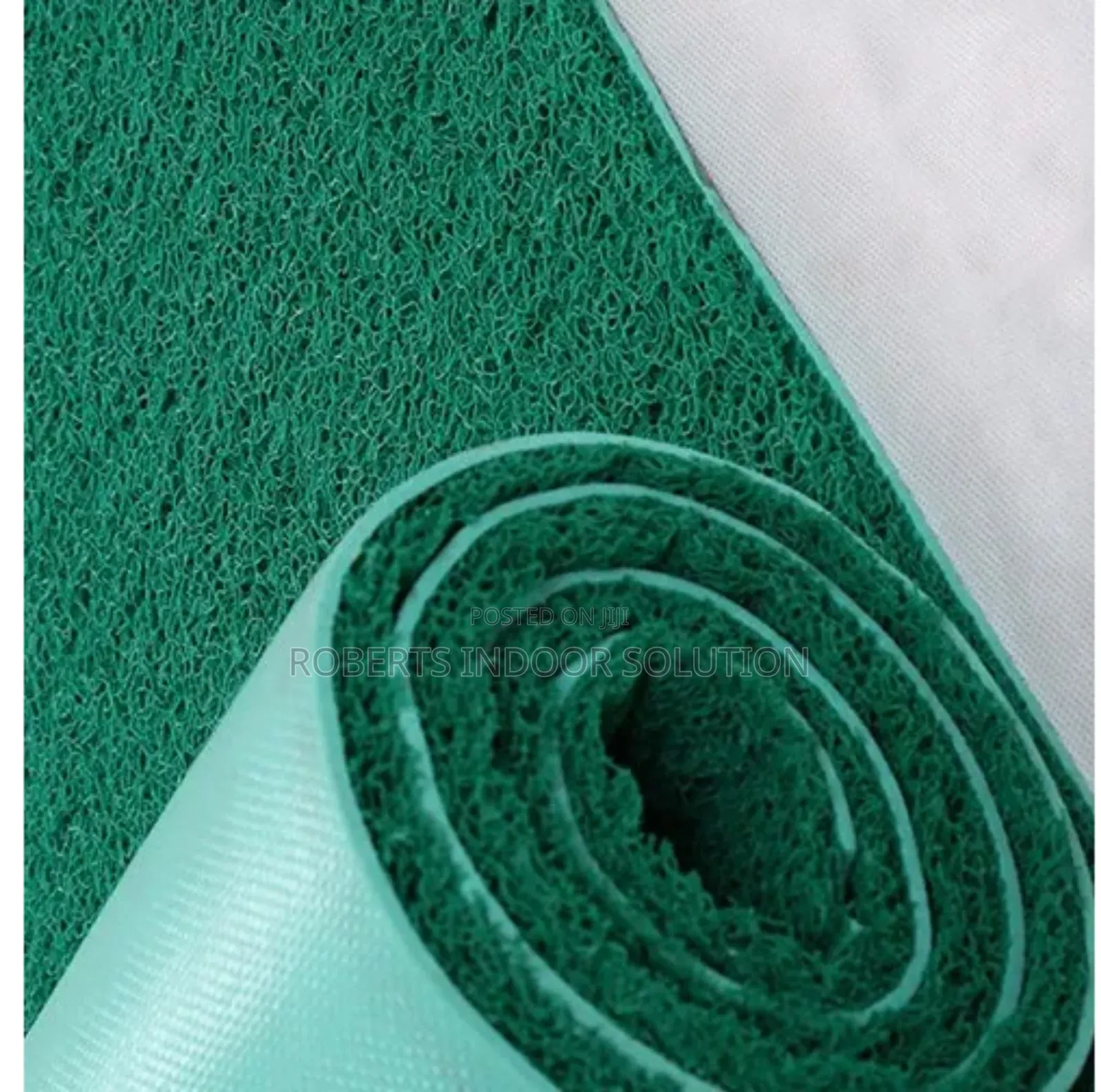 Heavy-Duty Green PVC Coil Mat,1.2m Wide | for Busy Entrances