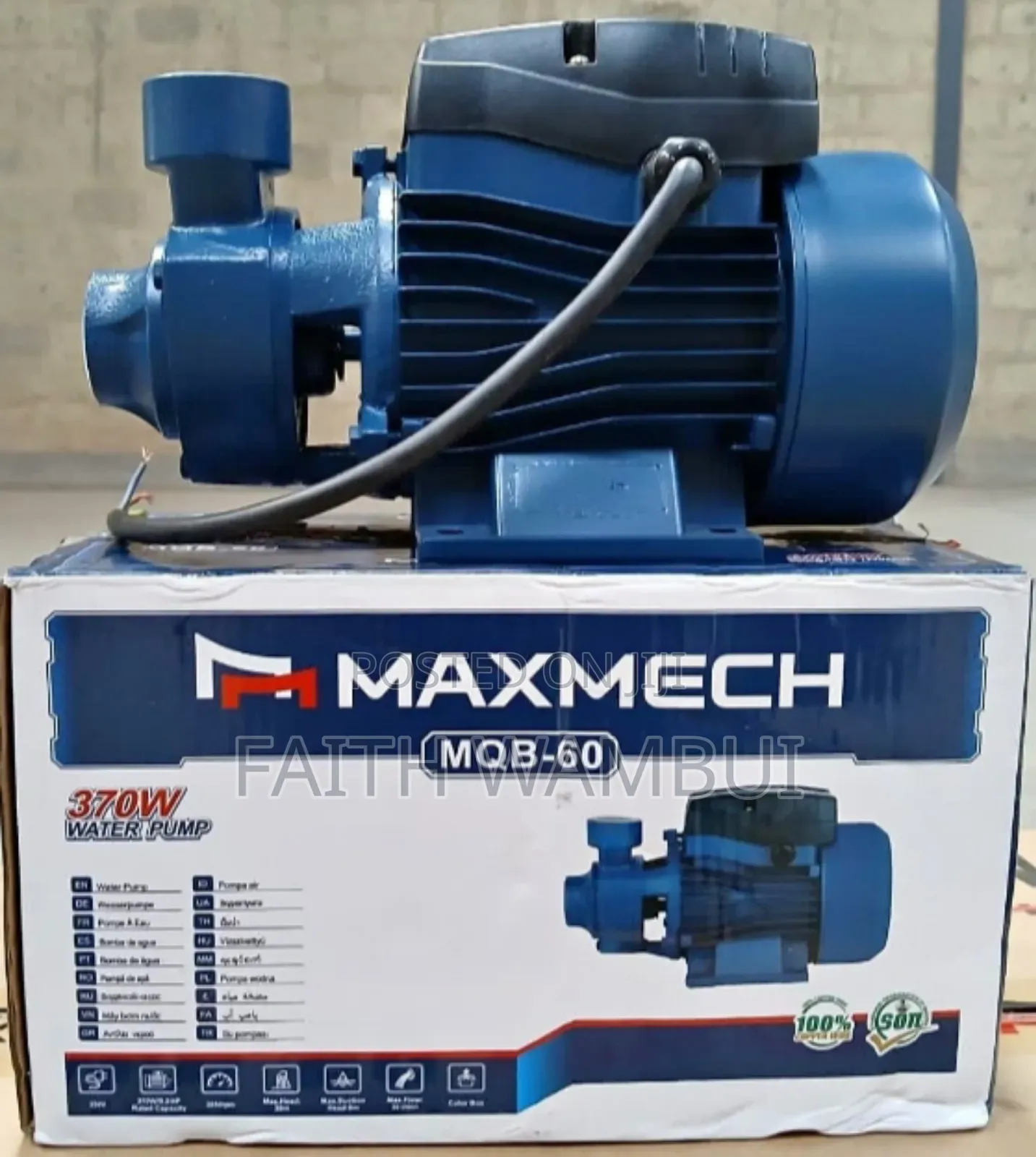 370 Watts Maxmech Booster Water Pump/30m Water Pump