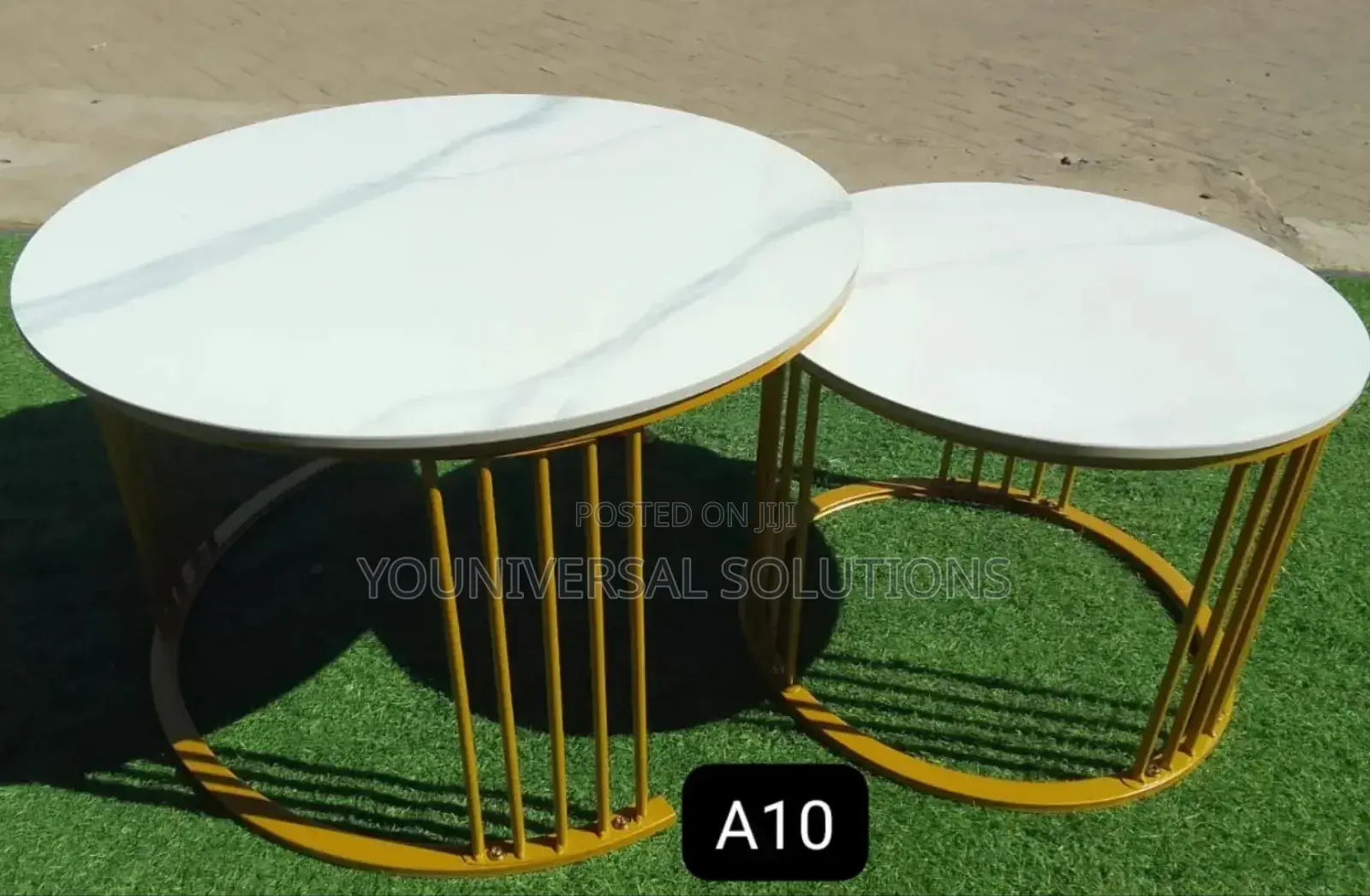 Luxury Pure Ceramic Marble Top Nesting Coffee Table