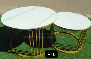 Luxury Pure Ceramic Marble Top Nesting Coffee Table